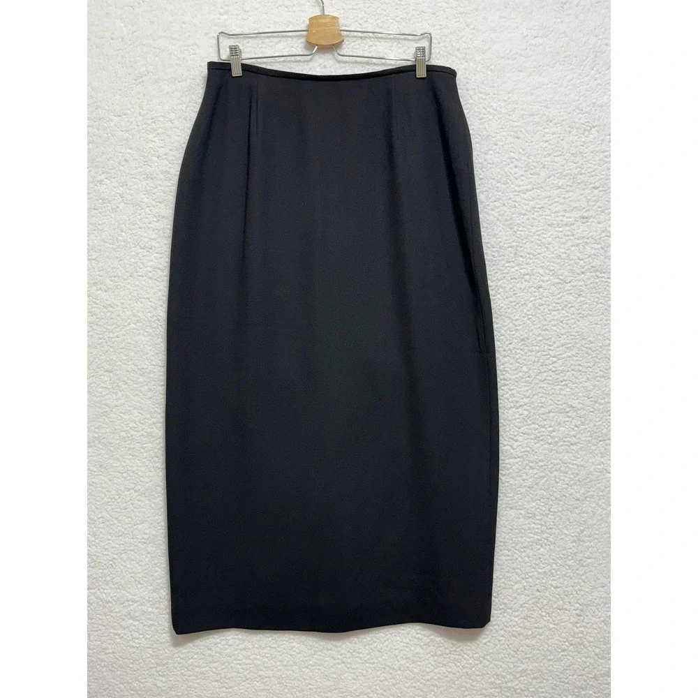 Evan Picone Black Classic Pencil Skirt Career Office Business‎ Size 16
